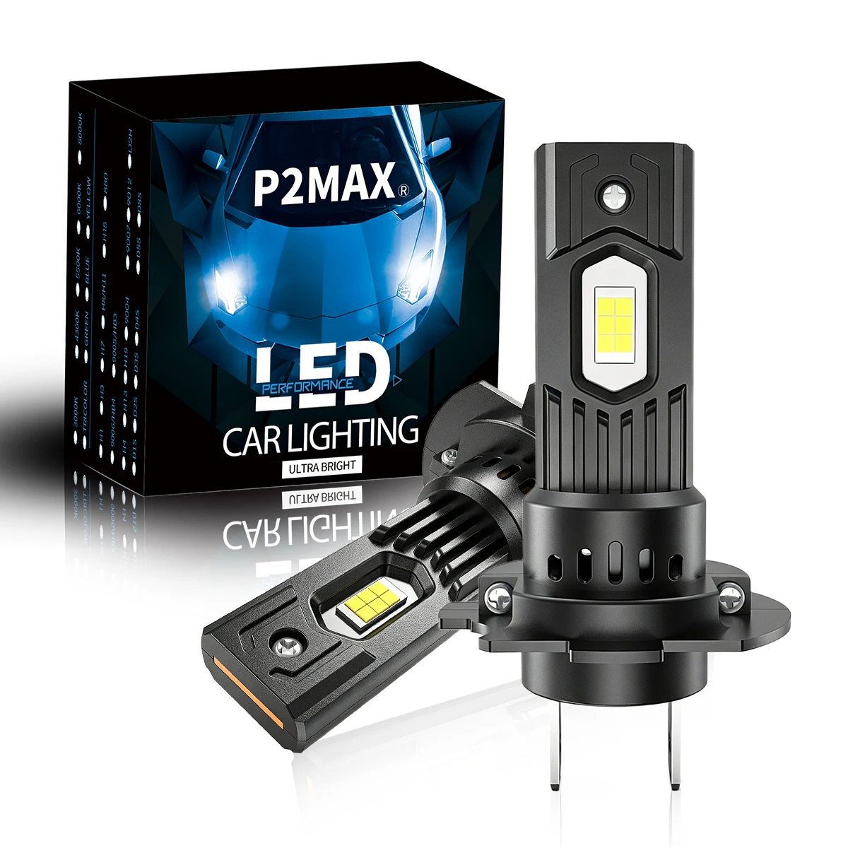 1 Stück/2 Stück/4 Stück Hochleistungs-H7-LED-Nebelscheinwerferlampen 6000LM 6000K Anti-Flicker Geräuschloser Lüfter für Autos/Fahrzeuge