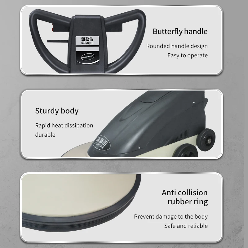 KJ-1500C Multi-Function 20 นิ้วเครื่องขัดพื้นอุตสาหกรรมเดี่ยวแปรงคู่มือเครื่องทําความสะอาดพื้นเครื่องขัดพื้น