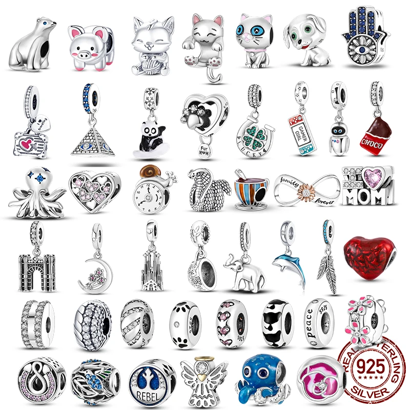 Abalorios colgantes de plata 925 para pulsera Pandora, joyería de moda, compatible con Collar, DIY, envío directo, venta al por mayor