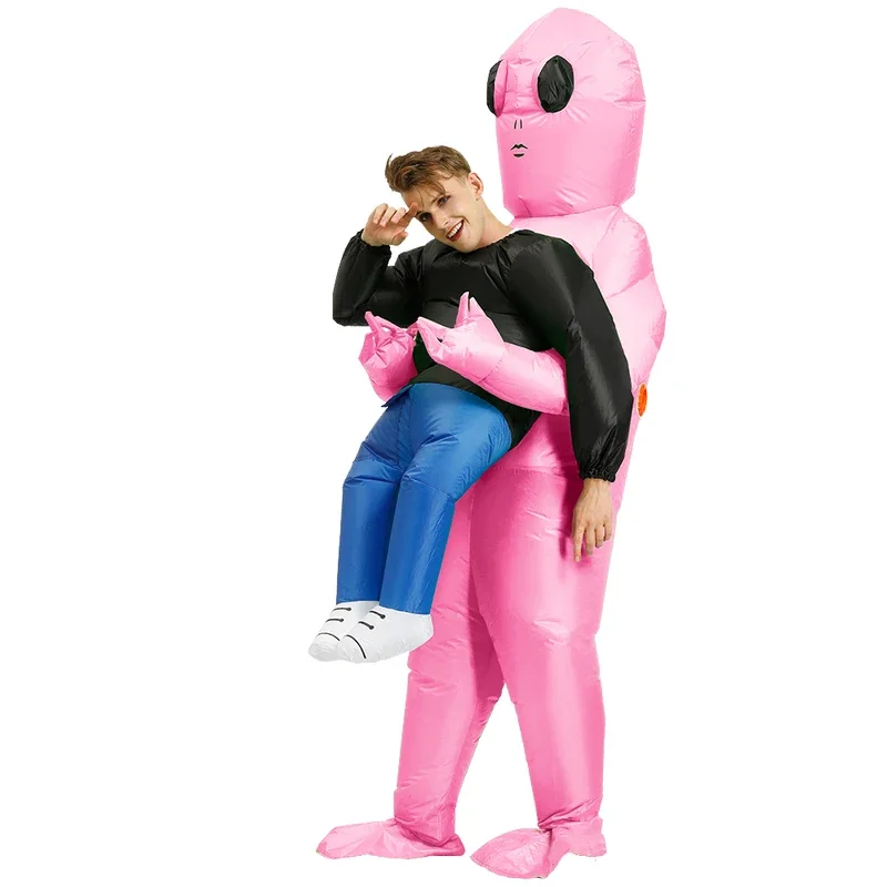 Costume gonflable extraterrestre pour adultes, Halloween, fête de Noël, cosplay, enfants, garçons, filles, hommes, femmes, drôle, robe trempée, fête de paupières anime