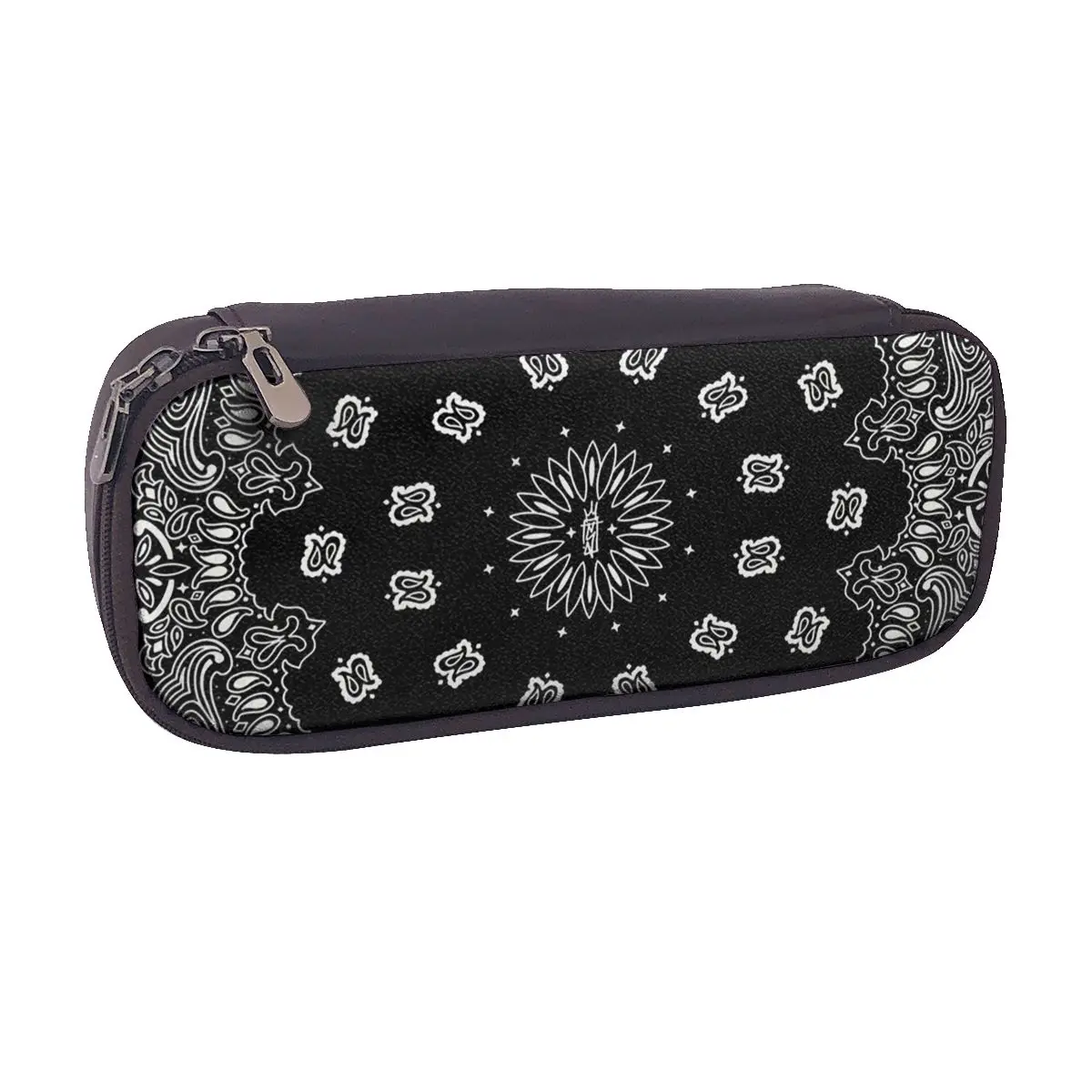 Bandana Custom Leather Pencil Case for Students Gifts Pen Box Pencil Bag Stationery Supplies Pen Holder Bag