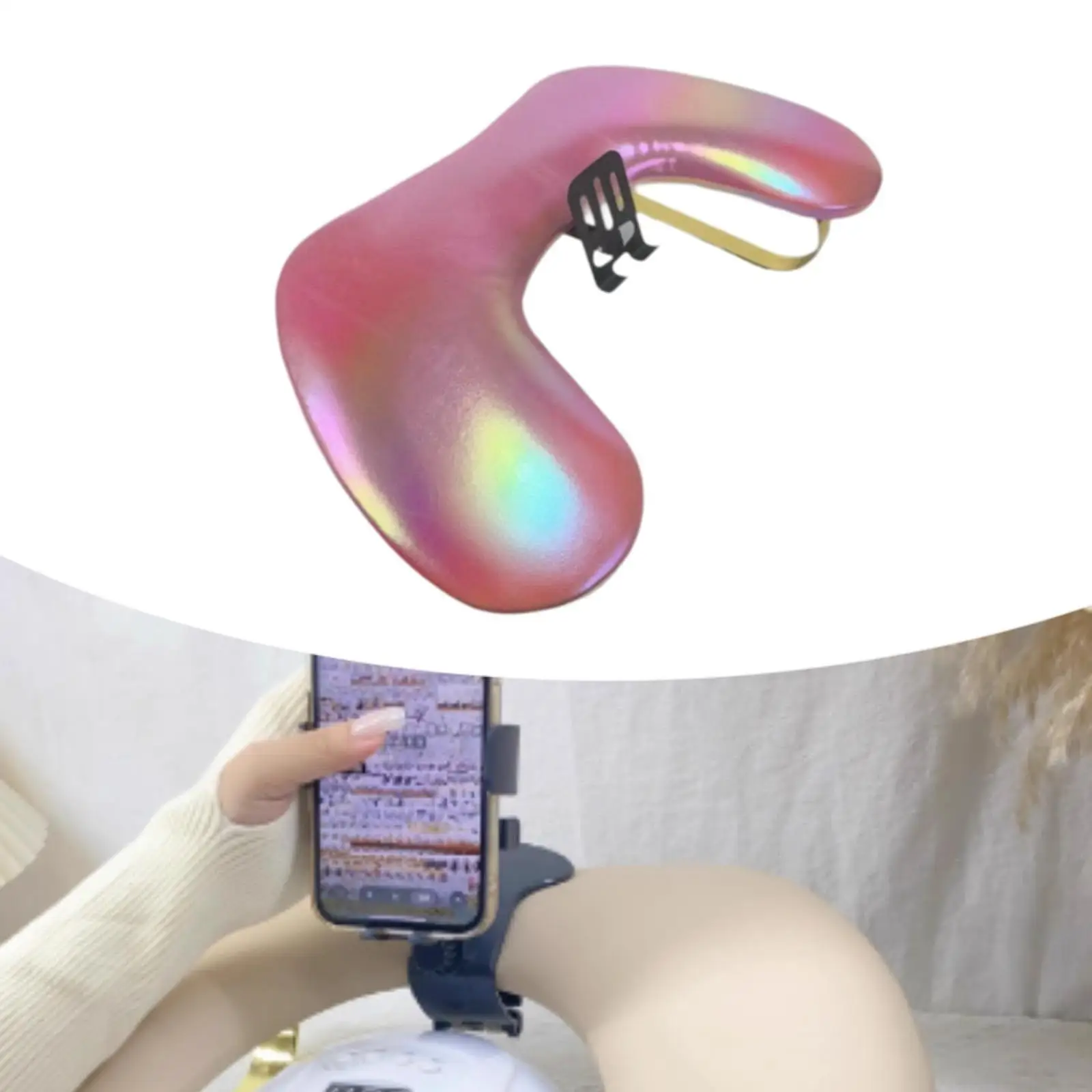 ネイルアートハンドレストアクセサリー、スマホホルダー付き、PUレザー、安定性、滑り止め、マニキュアネイルツール、メイクアップツール、女性へのギフト