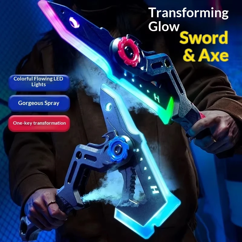 Glow Sword Toy with Multi-Color Flashing LED Lights, Role Play Light Up Sword for Kids, Party Family Interactive Gift