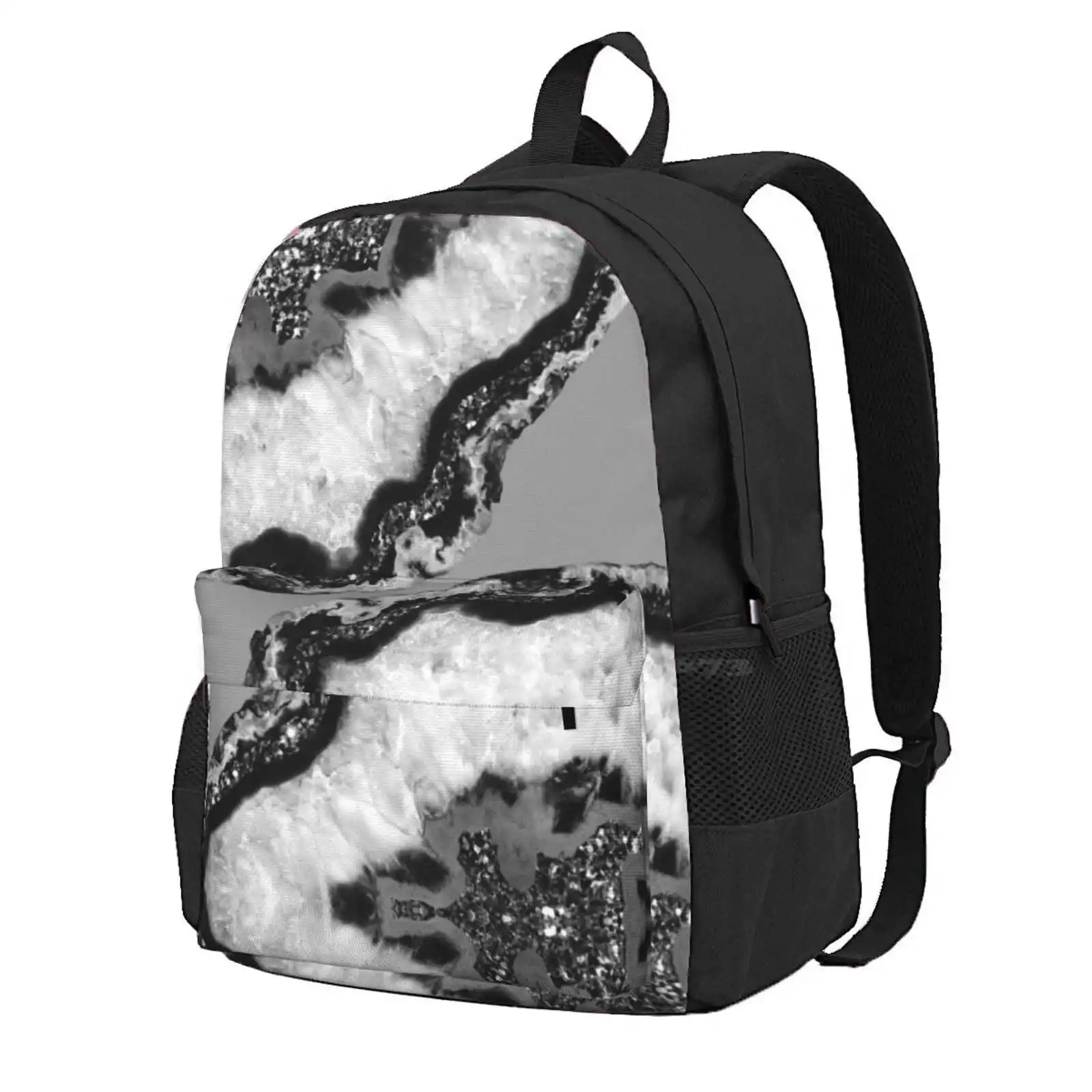 Yin Yang Agate Glam #6 (Photo Of Glitter Only - Not Reflective) Hot Sale Schoolbag Backpack Fashion Bags Gemstone Mineral