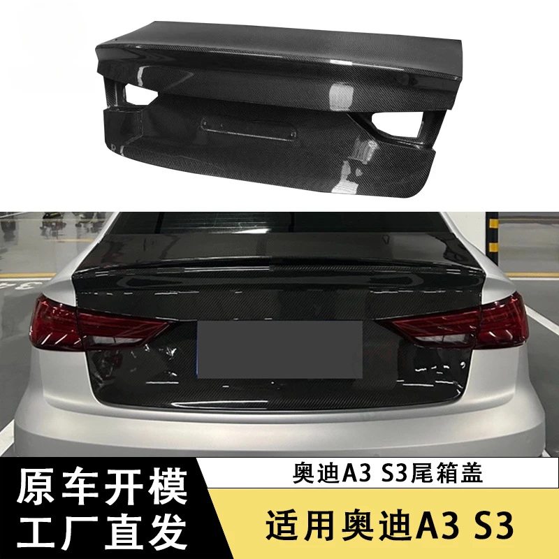 

SAAR Suitable for Audi A3 Carbon Fiber Trunk Lid S3 Rear Trunk Lid Luggage Box Tail Lid Modified Car Surround Parts