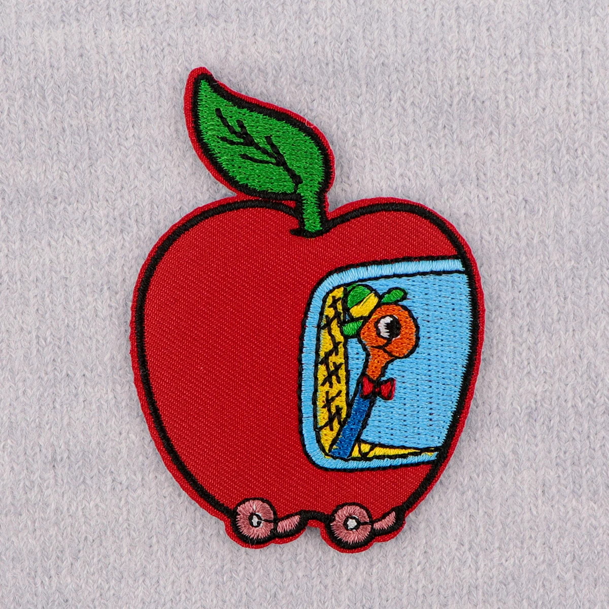 Funny Apple Embroidery Patch Cartoon Iron On Patches For Clothing Thermoadhesive Patches On Clothes DIY Sew Badges