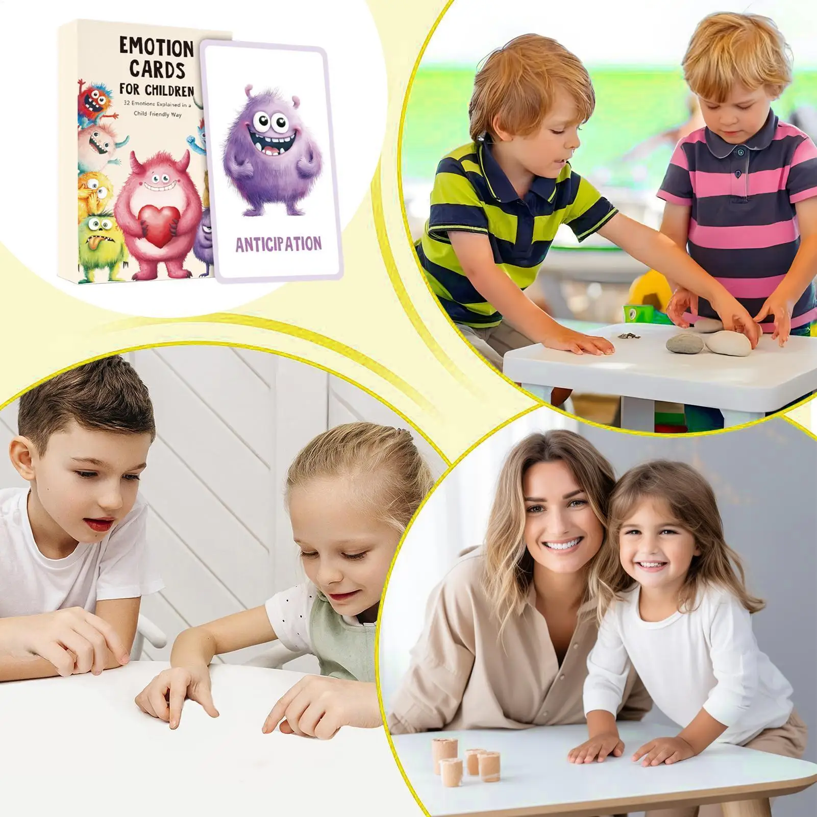 الألمانية الإنجليزية العاطفة الوحش بطاقات الصور واقعية مشاعر الأطفال بطاقات فلاش للطفل تعلم لعبة الأسرة للفتيات الفتيان #3