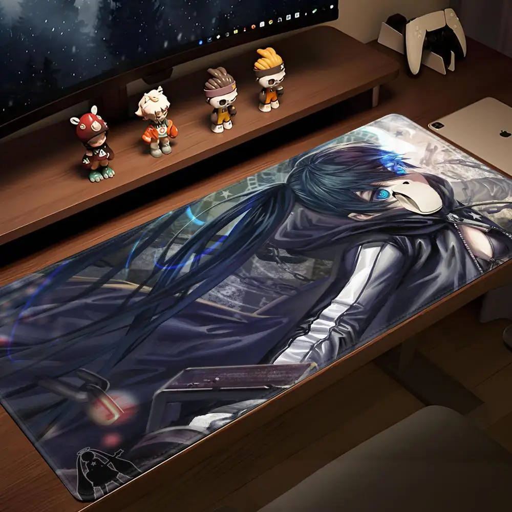Black R-Rock S-Shooter Mouse Pad Desk Big Mouse Pad Cute HD Desk Pad Extended Gaming Keyboard Mat Large HYBXAXC XXL Game