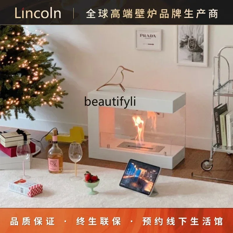 

Alcohol real fire fireplace decorative cabinet household flame heater firewood ornament