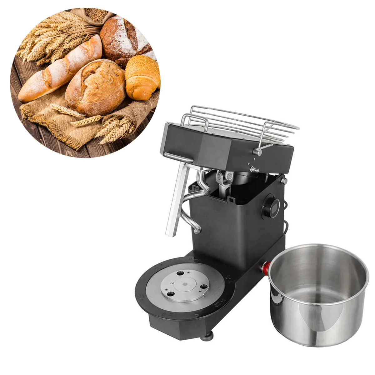 304 Stainless Steel Tilt Head Stand Mixer with Temperature Display & Built-in Light Commercial Bakery Equipment HM-20TD