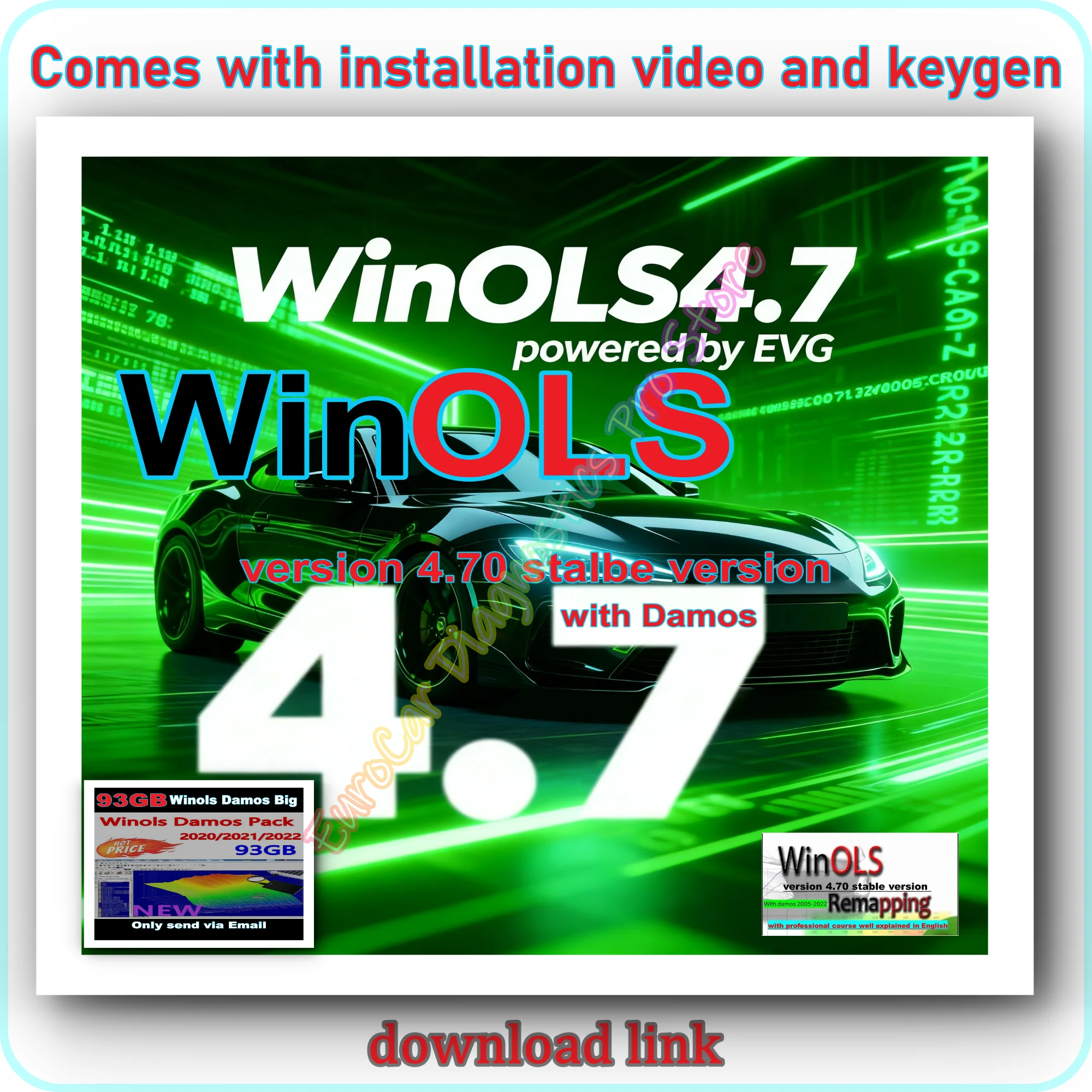 

Winols 4,7 новейший +93 ГБ Damos Pack большой архивный чип-тюнинг карты файлы для программного обеспечения Winols Mappacks Big Pack