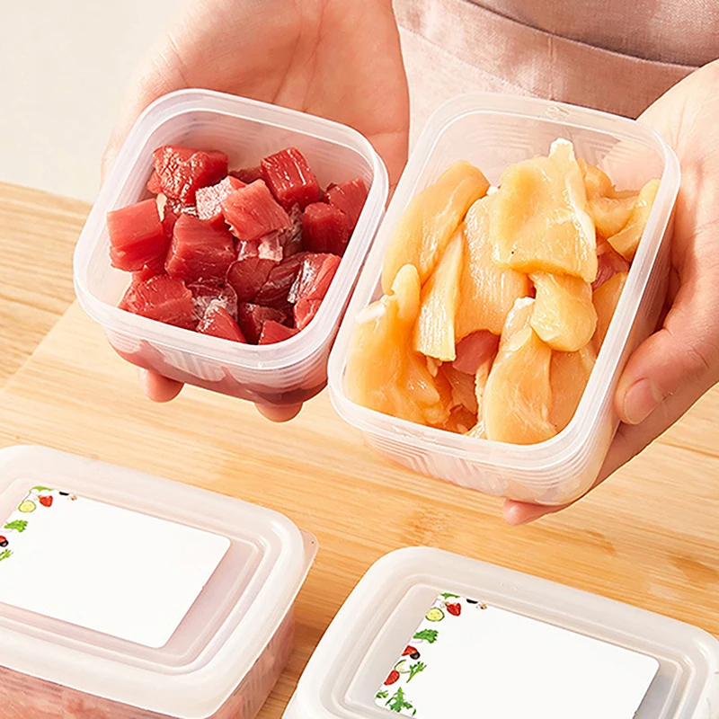 Frozen Meat Storage Box Portable Refrigerator Fruit Vegetable Fresh-Keeping Organizer Box Transparent Cheese Container Kitchen