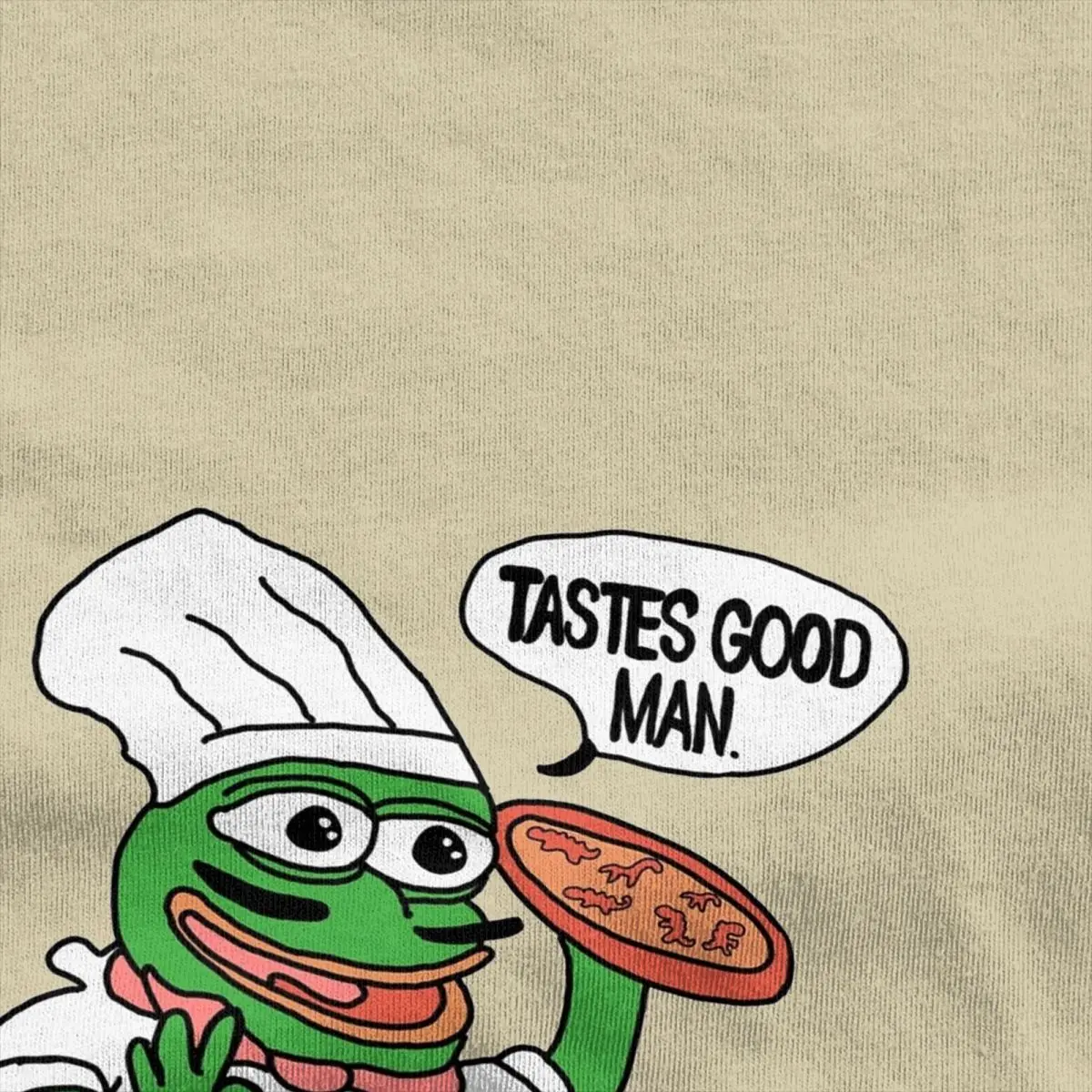 Novelty Pepe Frog Pizzeria T Shirt Men Round Neck Short Sleeve Top Tee Cotton Summer Top Tee