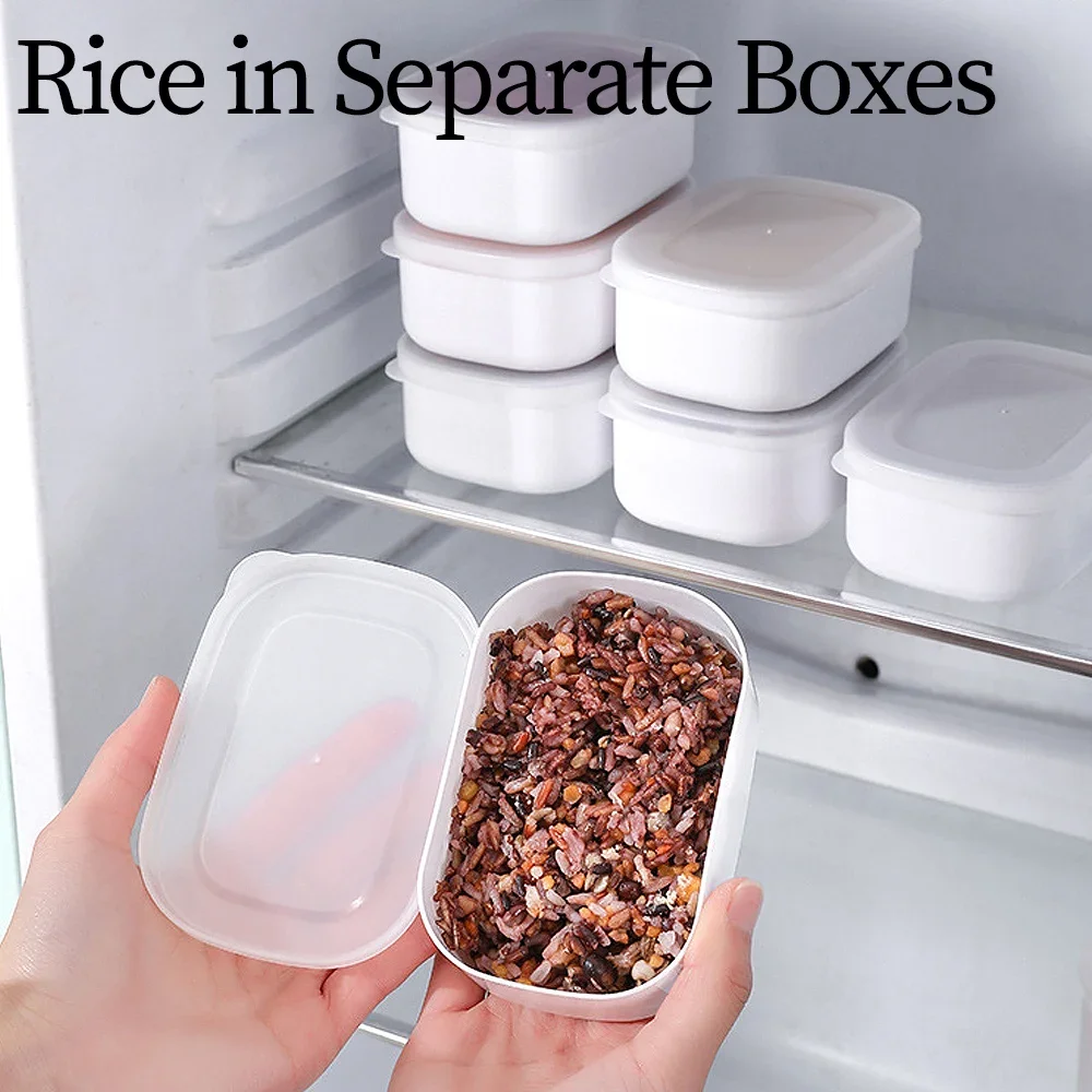 Food Sealed Crisper Refrigerator Food Vegetable Fruit Storage Container Rice Packaging Box Thermostability Kitchen Storage Boxes