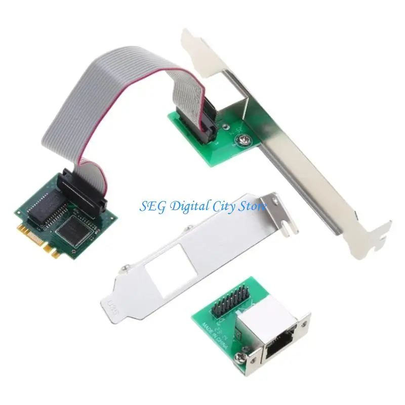 U75B Thẻ RJ45 một cổng PCIE M.2 A+E sang cổng đơn 1000M Card mạng 1000M