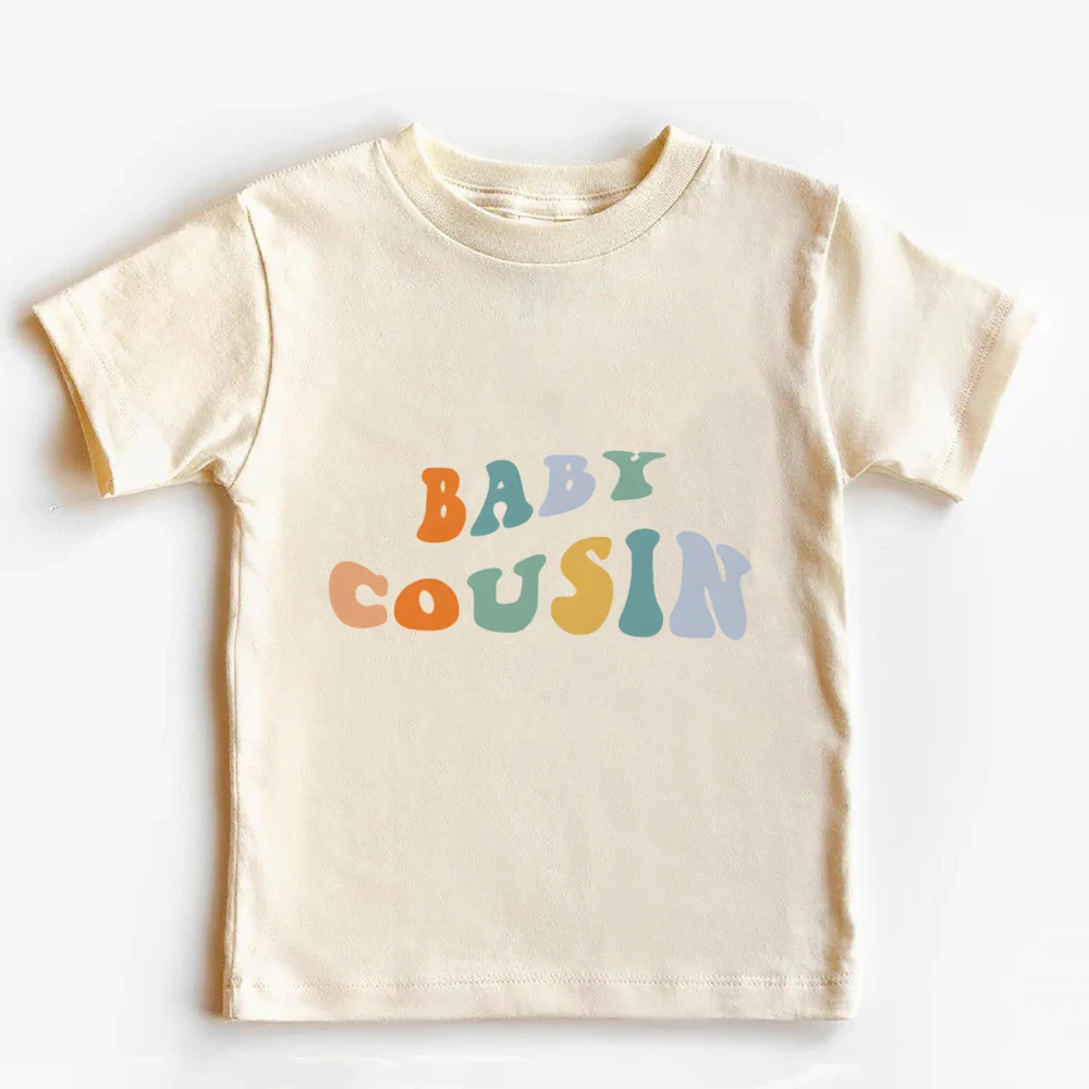 Big Biggest Littler Cousin Retro Toddler Shirt Cousin Crew Matching Shirts Summer Short Sleeve Cousin Crew T-Shirt Family Look