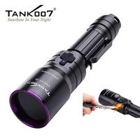 TANK007 UV Flashlight Military Police Industrial Power NDT Nichia 365nm Blacklight Rechargeable Curing Lamp Ultraviolet Torch