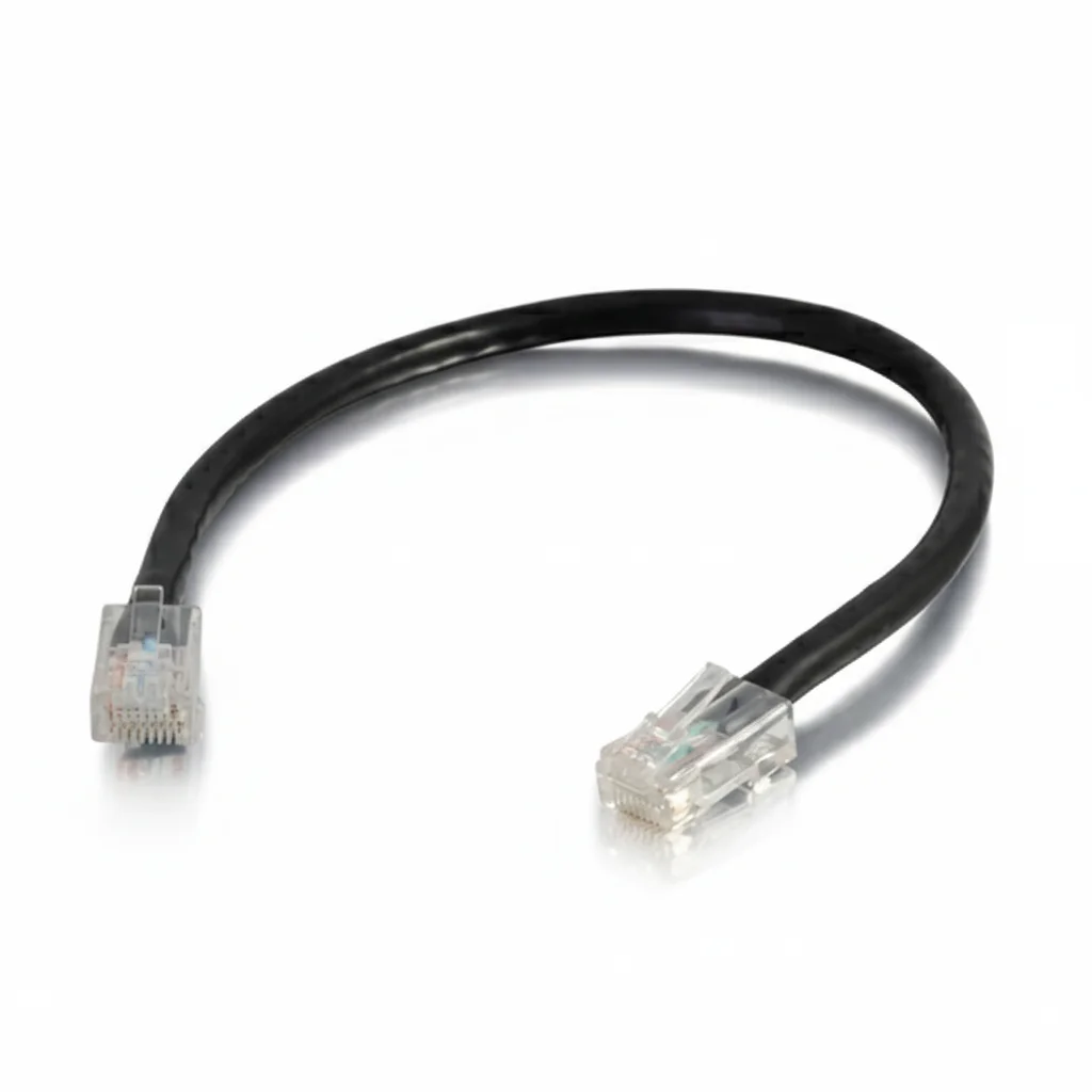 C2G 757120226956 كابل تصحيح شبكة إيثرنت CAT5e بطول 10 أقدام - أسود - غير قابل للغلق غير محمي (UTP) - RJ-45 ذكر - مستعمل جديد