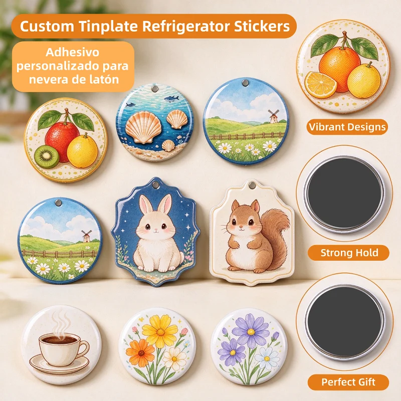 Wholesale Custom Country Fridge Magnets Tinplate Magnetic Refrigerator Magnets With Digital Printing-Promotional Gift Print Logo