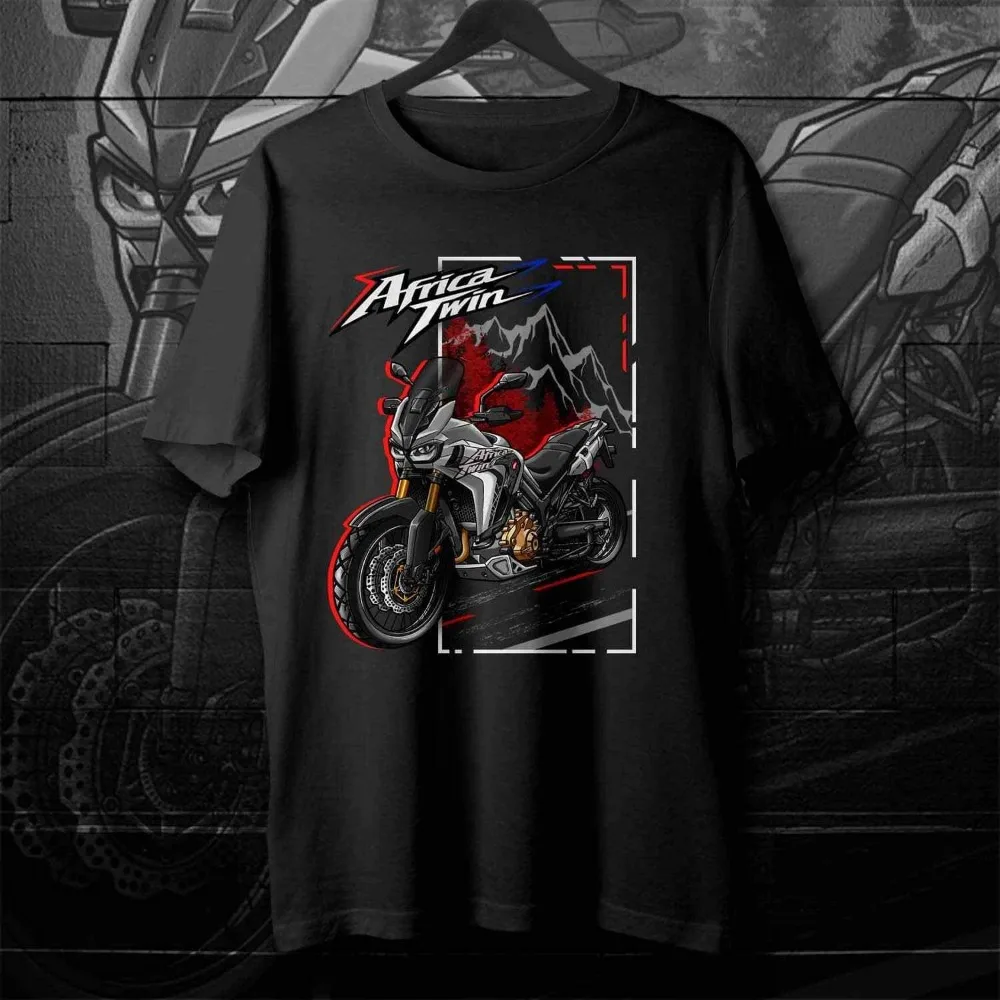 AliExpress Honda Men's Women's T-shirt Honda Africa Twin CRF1000L Summer Motorcycle Tee Racing Short-sleeved Spring Cycling Off-road Top