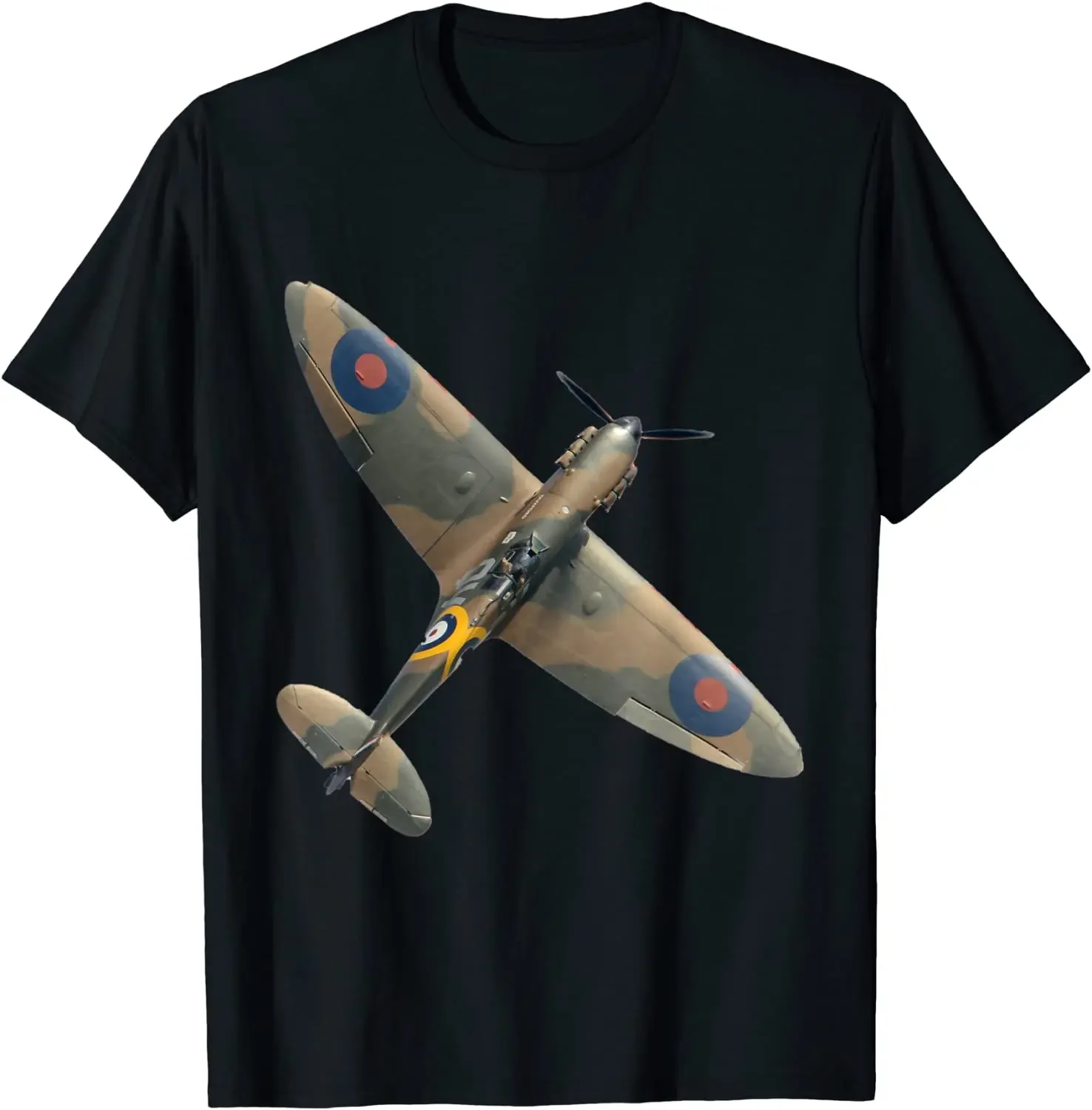 RAF Spitfire Aeroplane Fighter Aircraft  War Plane Fans T-Shirt. Summer Cotton Short Sleeve O-Neck Mens T Shirt New S-3XL