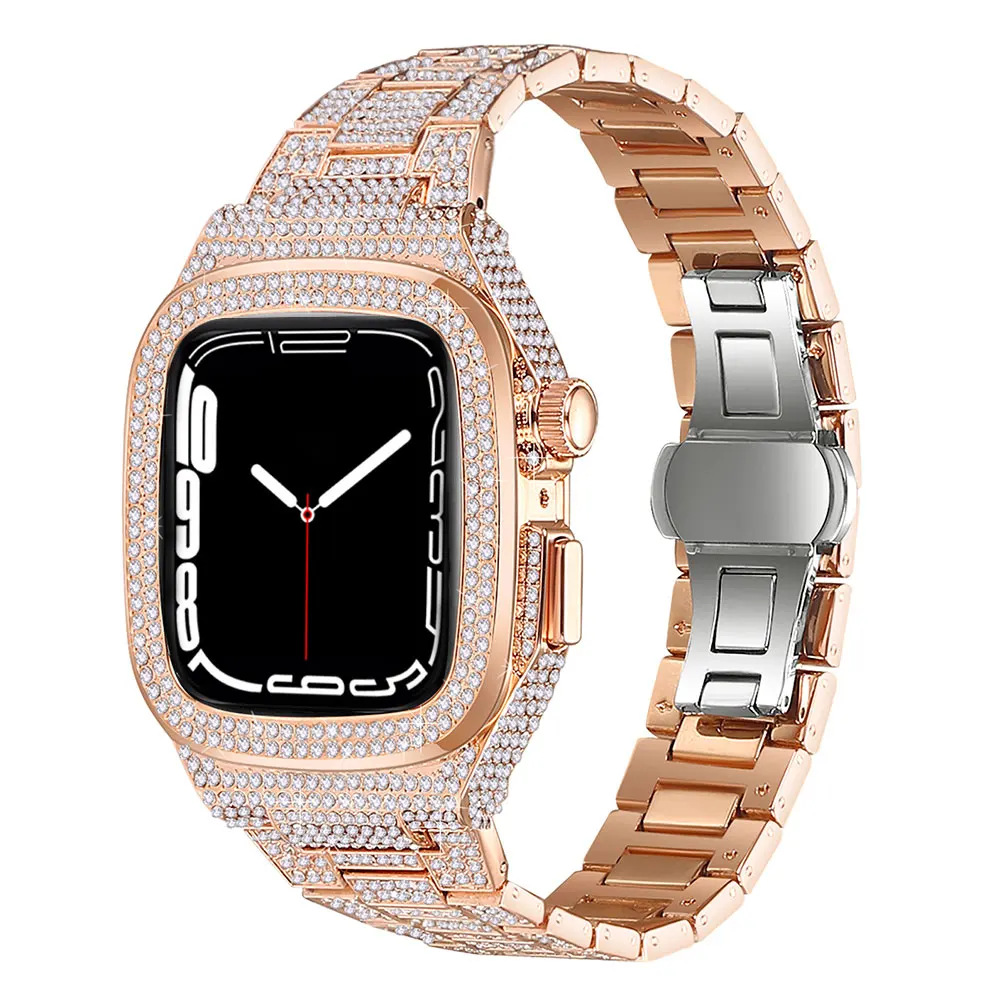 Luxury Diamond Case Modification Kit for Apple Watch Band 45mm