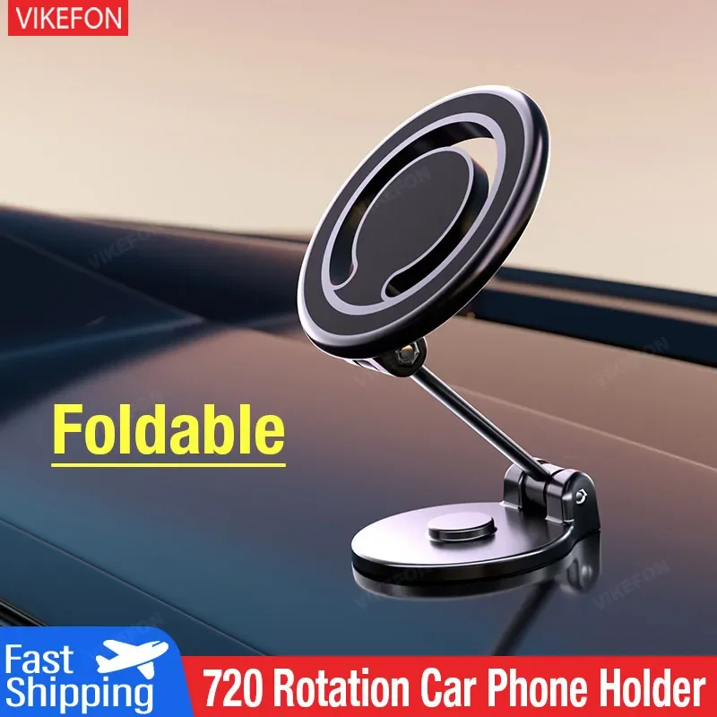 Magnetic Car Phone Holder Metal Car Bracket Mount For iPhone 15 14 13 12 Pro Max Samsung Xiaomi Cell Smartphone Support in Car