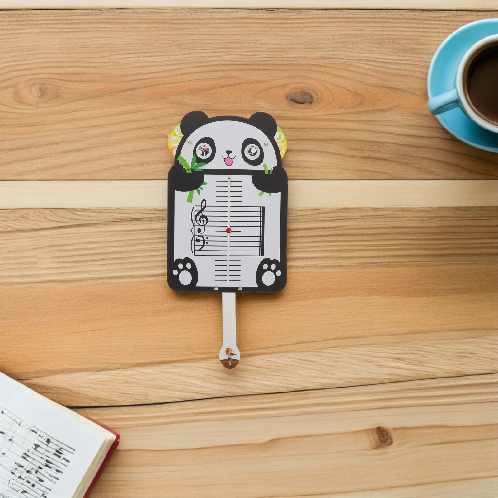 

Music Education Flashcards Cute Panda Musical Note Board For Kids Beginners Portable Rhythm Learning Tool - Five-Line