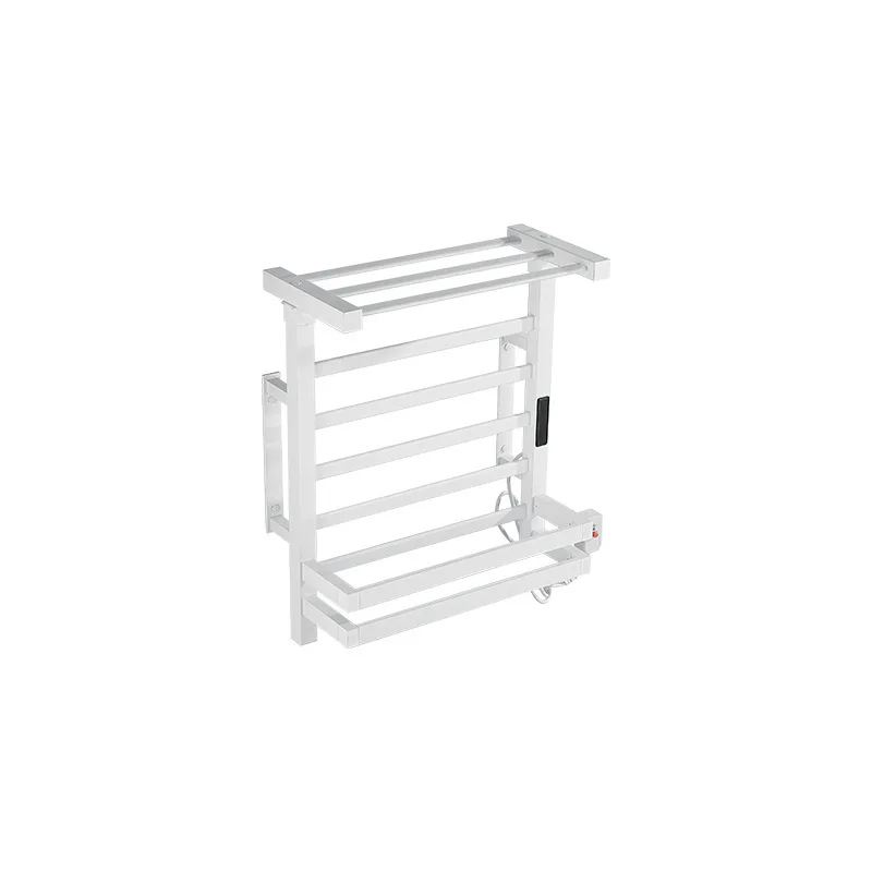 

Electric swing white bathroom electric heated towel rail hot towel warmer radiator designer wall-mounted electric towel rack