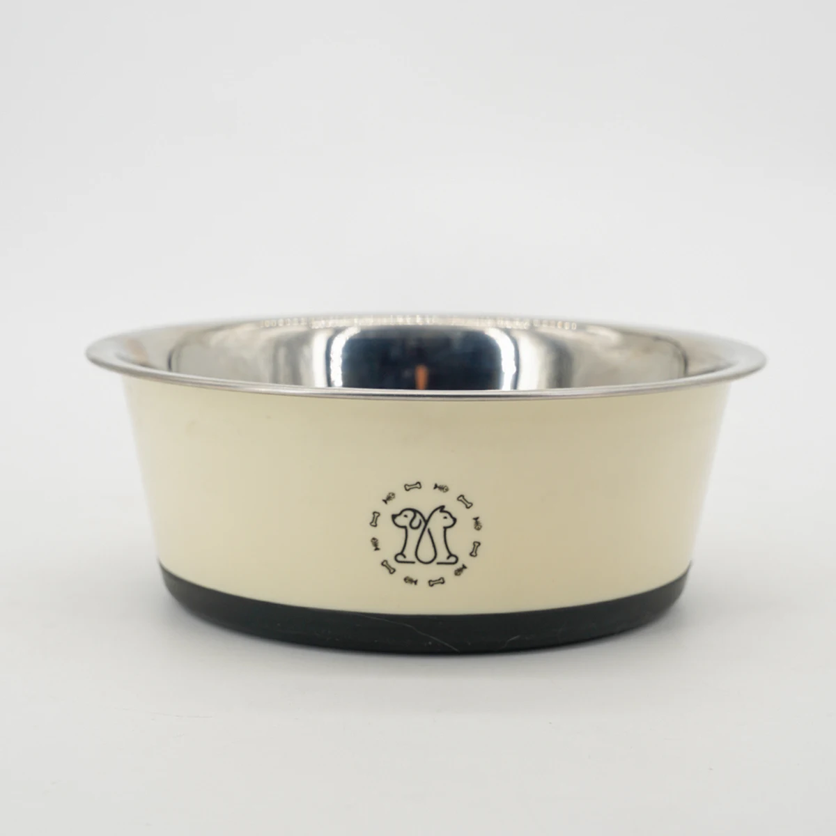 1PC Non-slip Stainless Steel Dog Food Bowl Cat Bowl Anti-tip Non-slip Pet Bowl