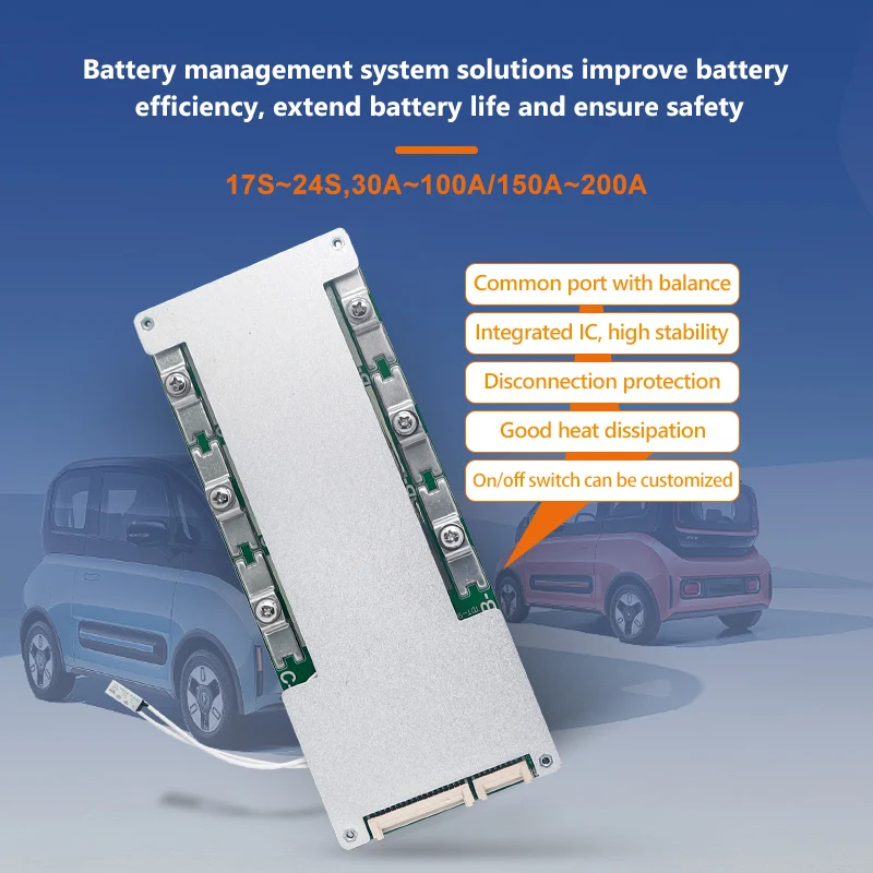 TDT BMS 17S 60V 20S 24S 72V lifepo4 battery pack port with balancing equalizer