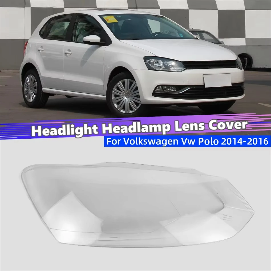 For Volkswagen Vw Polo 2014 2015 2016 Accessory Cars Polycarbonate High Gloss Fully Transparent Headlight Parts