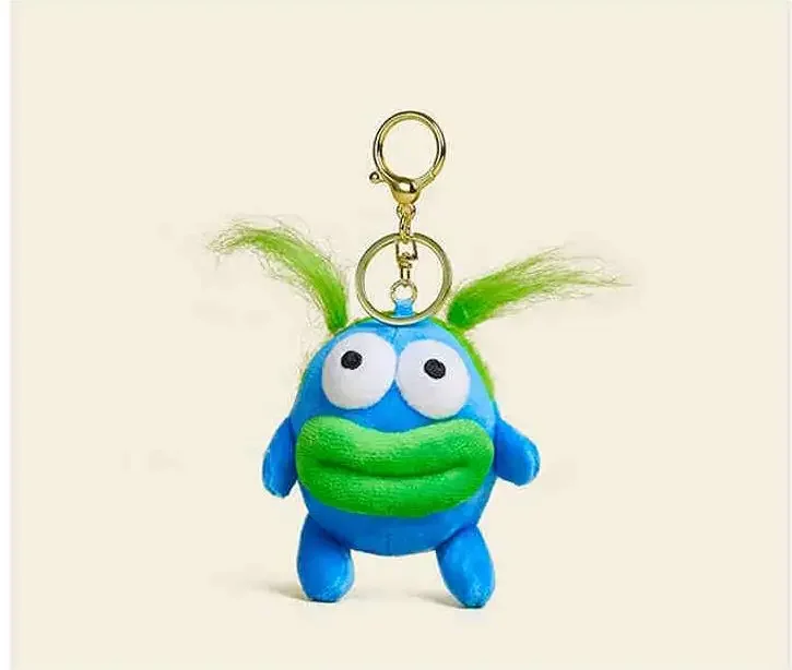 Ugly Cute Doll, Colorful Bag Keychain Pendant Funny Student Schoolbag Pendant Gift Car Charm Christmas Gift