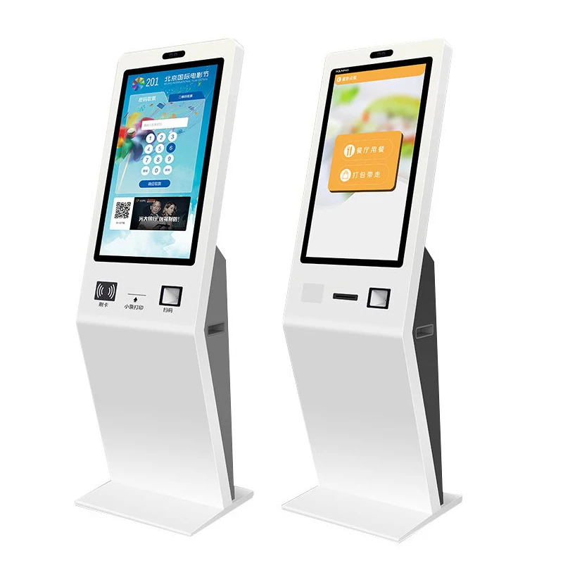 Custom POS Ticket Printer Kiosk for Aliexpress, Floor Standing Android Self-Ordering Payment Terminal with Barcode Reader Touch