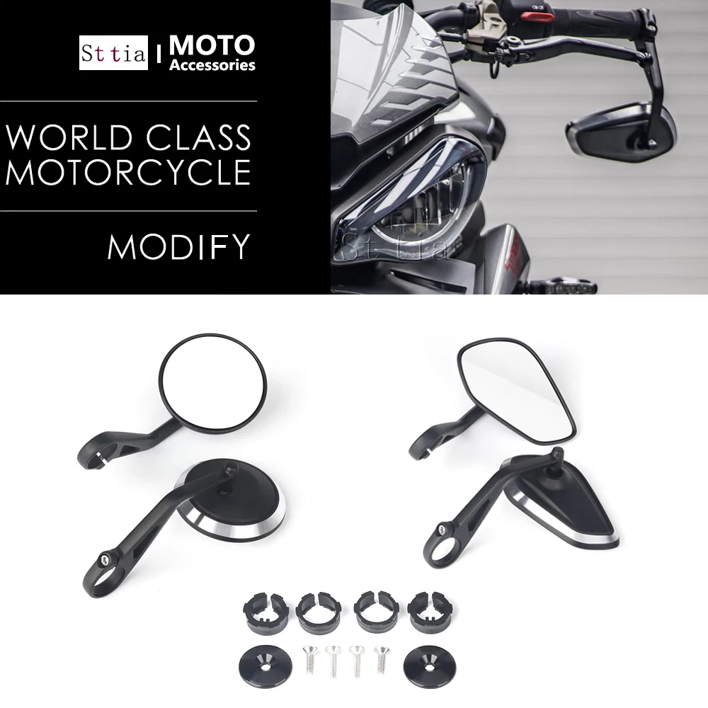 Motorcycle Handlebar Rearview Handle Bar End Mirror For Triumph Rocket 3 Street Triple S 765 RS/R Speed Triple 1200RS/RR