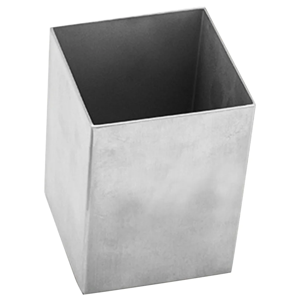 

Stainless Steel Square Storage Box Stationery Pencil Holders and Organizers Supplies Cup Ceramics Desktop Office Stand