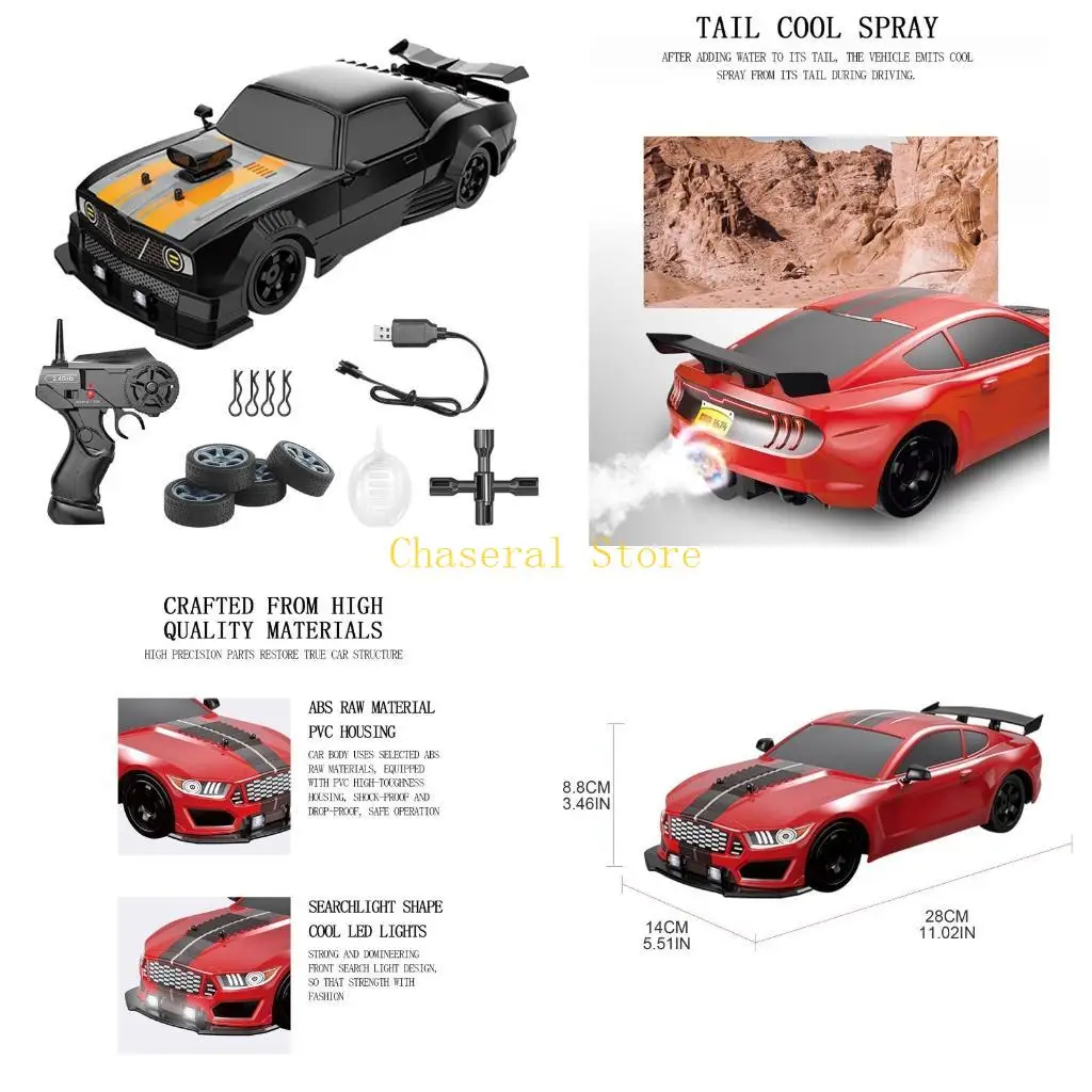 

E7CE 1/16 Высокоскоростной гоночный автомобиль RC Drift Car для игрового автомобиля со светодиодной подсветкой для рождения