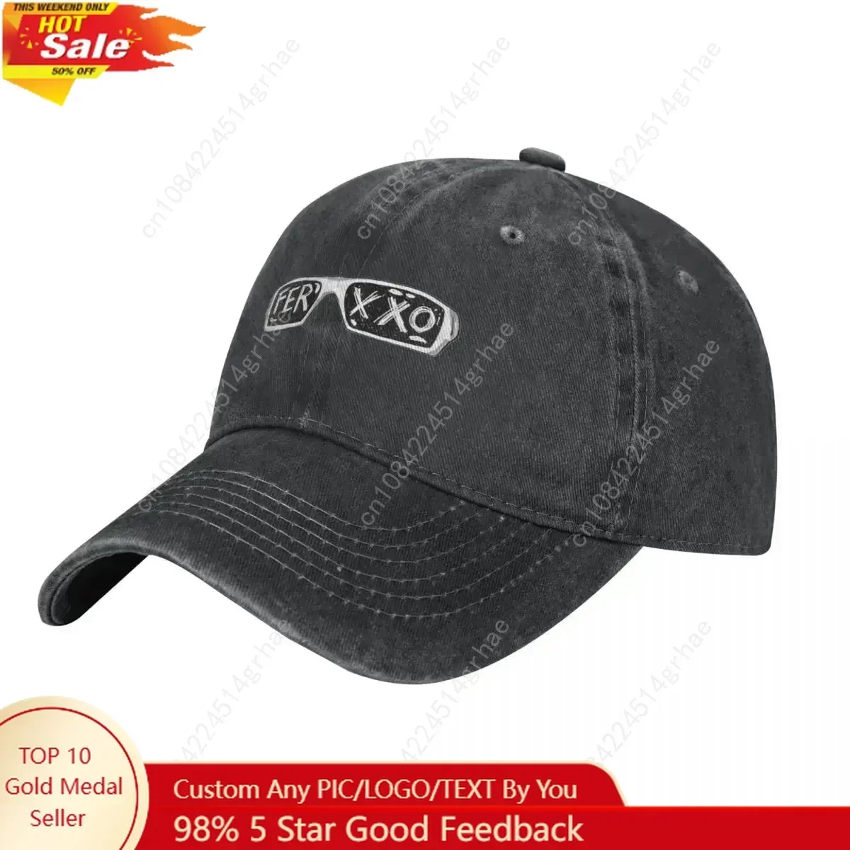 

Ferxxos Glasses Baseball Cap Feid Logo Men Custom Trucker Hat Spring Funny Rock Wholesale Baseball Caps