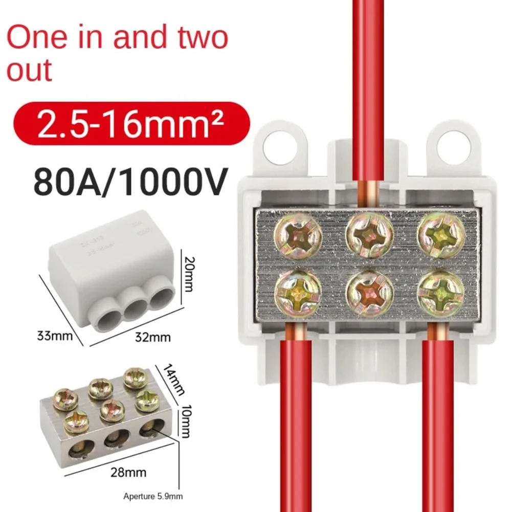 T Shape Terminal Block Heavy Duty Quick Connector with Up to 1000V Voltage Rating and Easy Installation Features