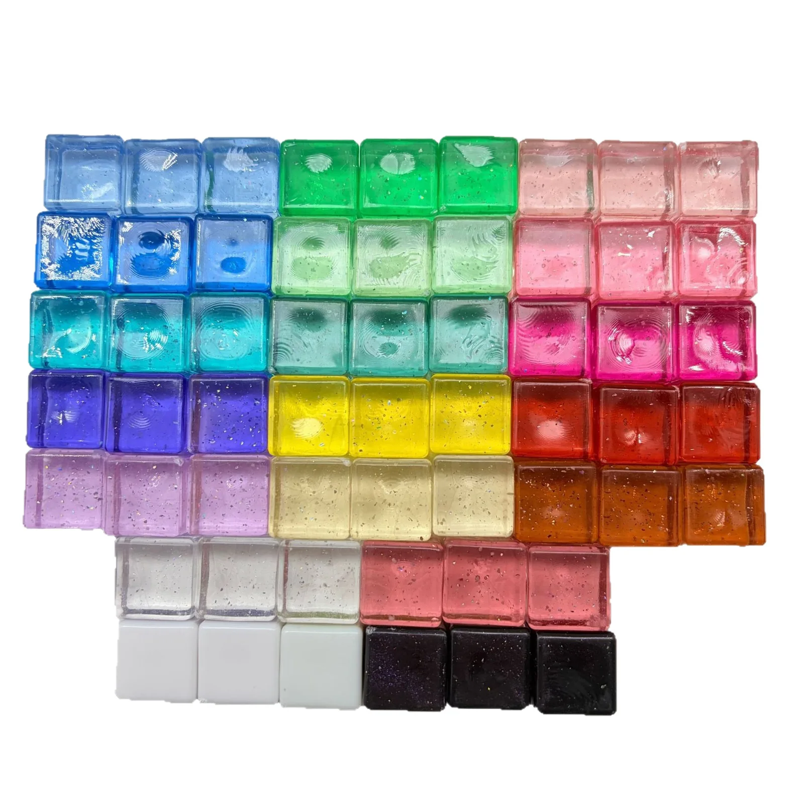 100PCS Single/Color Luminous Ice Cube 18MM Decoration Block Acrylic Home Ornament Craft AccessoriesMaterials