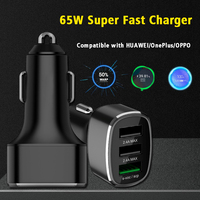 Universal 22.5W 30W 40W 65W USB Fast Car Charger For HUAWEI P40 Pro P30 SFP XIAOMI OPPO Realem SuperVooc 2.0 OnePlus 6T 7 8 Pro