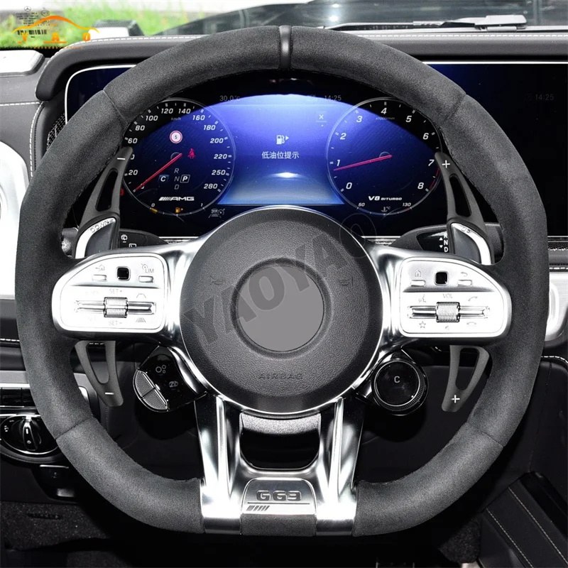 زوج عجلة توجيه سيارة التحول مجداف شيفتر تمديد الألومنيوم لمرسيدس بنز AMG CLA45 C63 GLA45 GLS63 GLE63 G63 2016-2019 #6