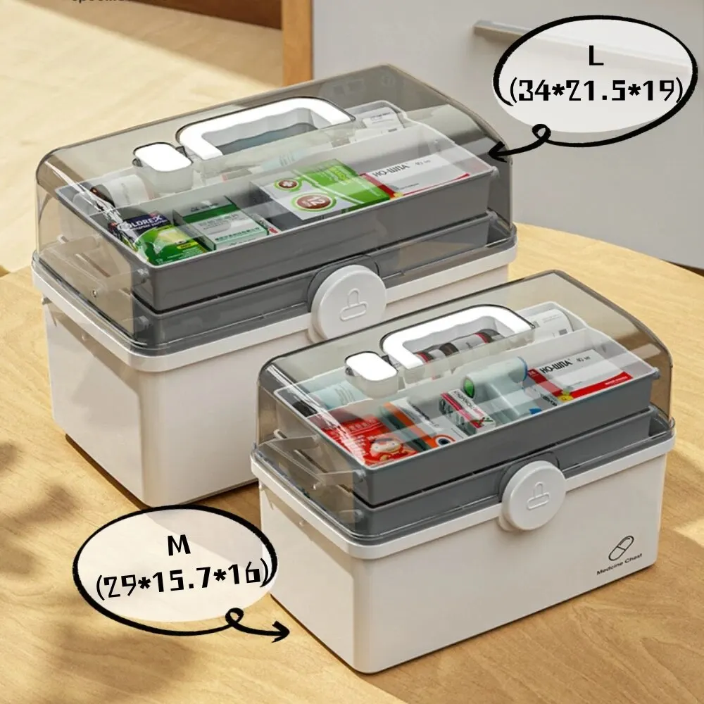 3 Layer Large Capacity Medicine First Aid Kit Portable Home Medicine Organization Box Medicine Storage Boxes Pharmacy Container