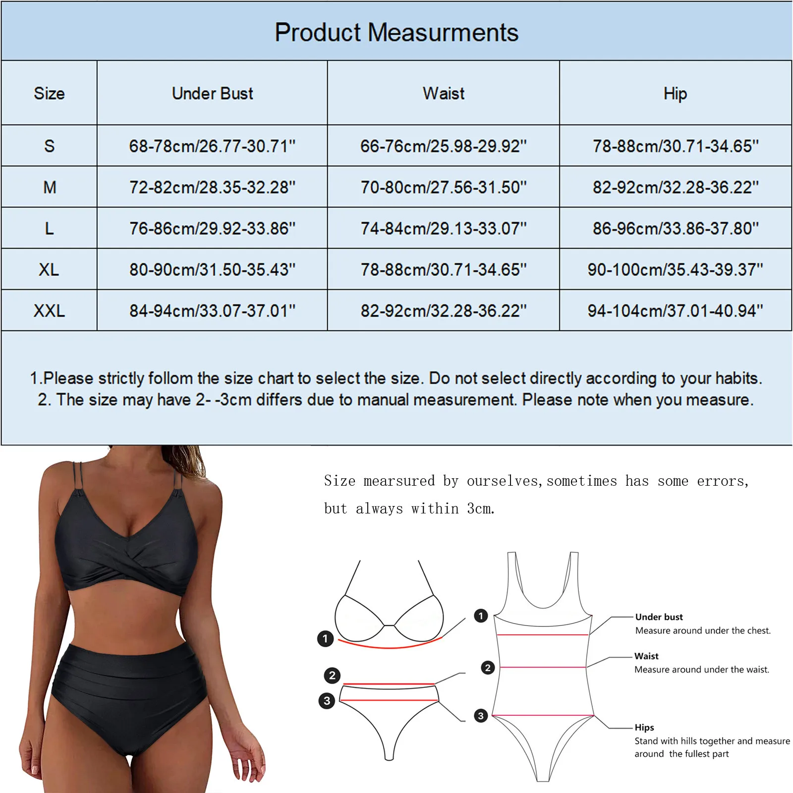 Women Vintage High Waisted Brief Two Piece Bikini Set Backless Bandage Lace Up Swimsuit Ruched Sexy Push Up Beachwear Sets