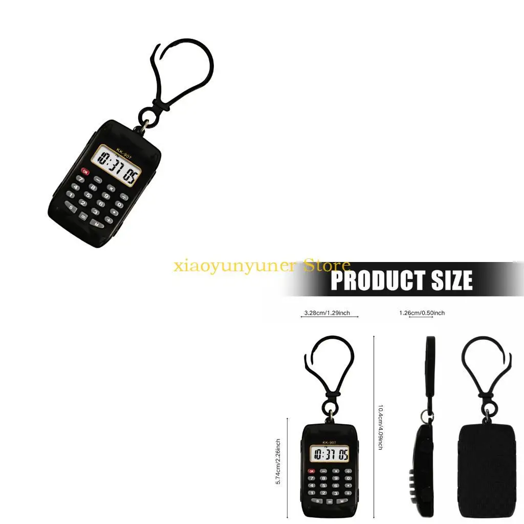 P9JB Multifunctional Button Battery Key Adapter Pocket Size Digital Display Calculating Tool Stationery Calculator School Office