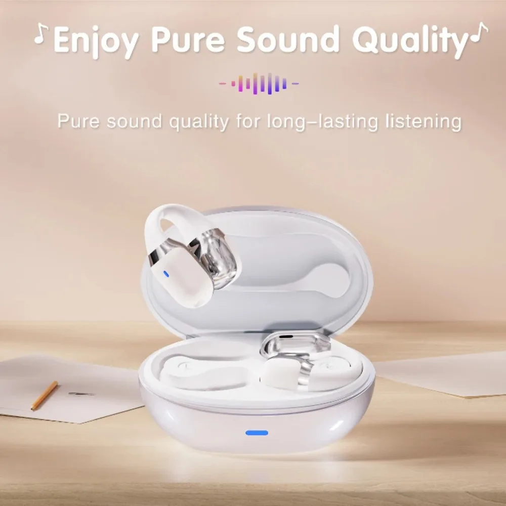 

F16 Bone Conduction Earclip Wireless Bluetooth Earphones Long Endurance IPX5 Waterproof Wear comfort Sports Earsets For Phone