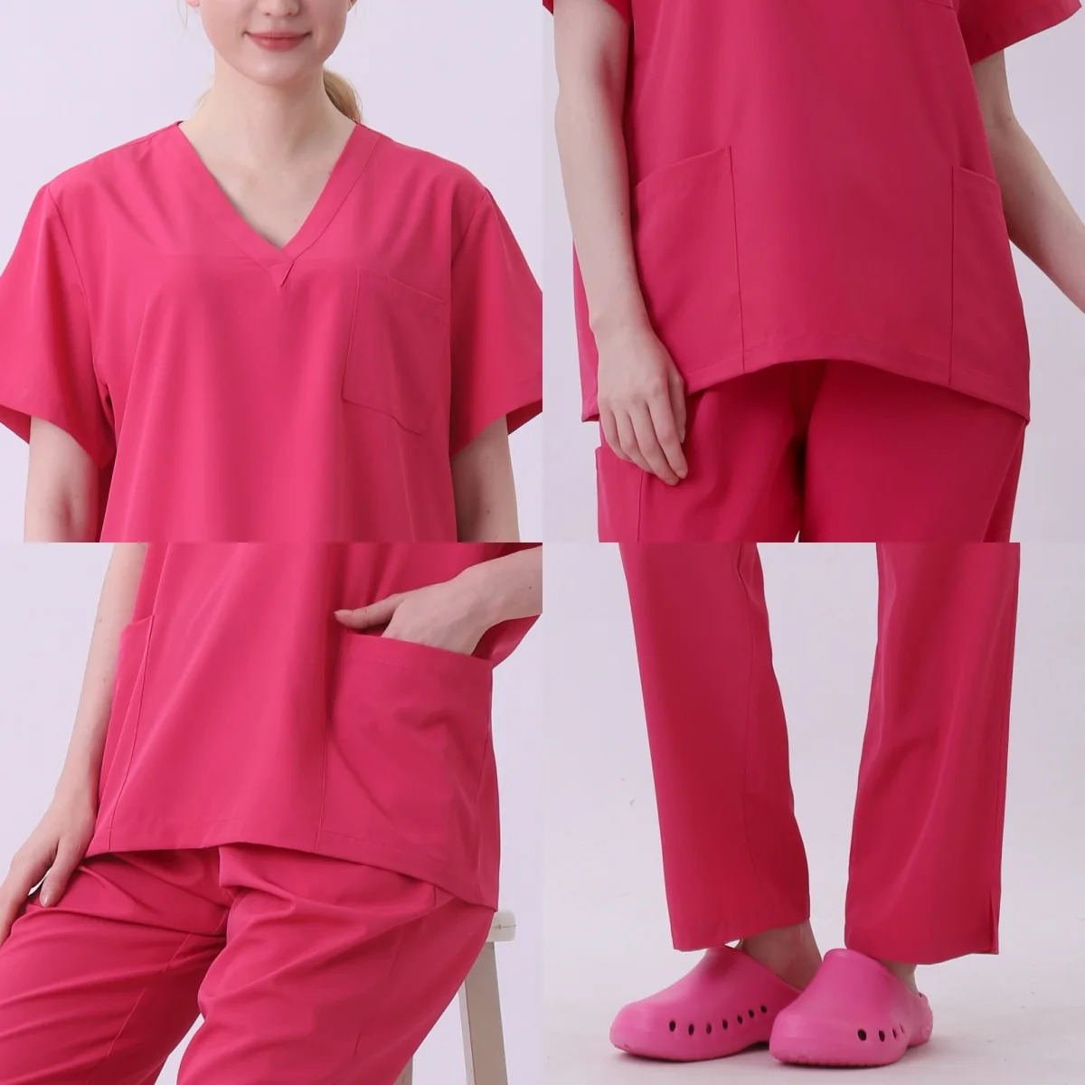 Multilcolors Medical Uniform Women Scrubs Sets Hospital Working Scrub Suits Nurse Accessories Dental Surgery Suit Lab Workwear