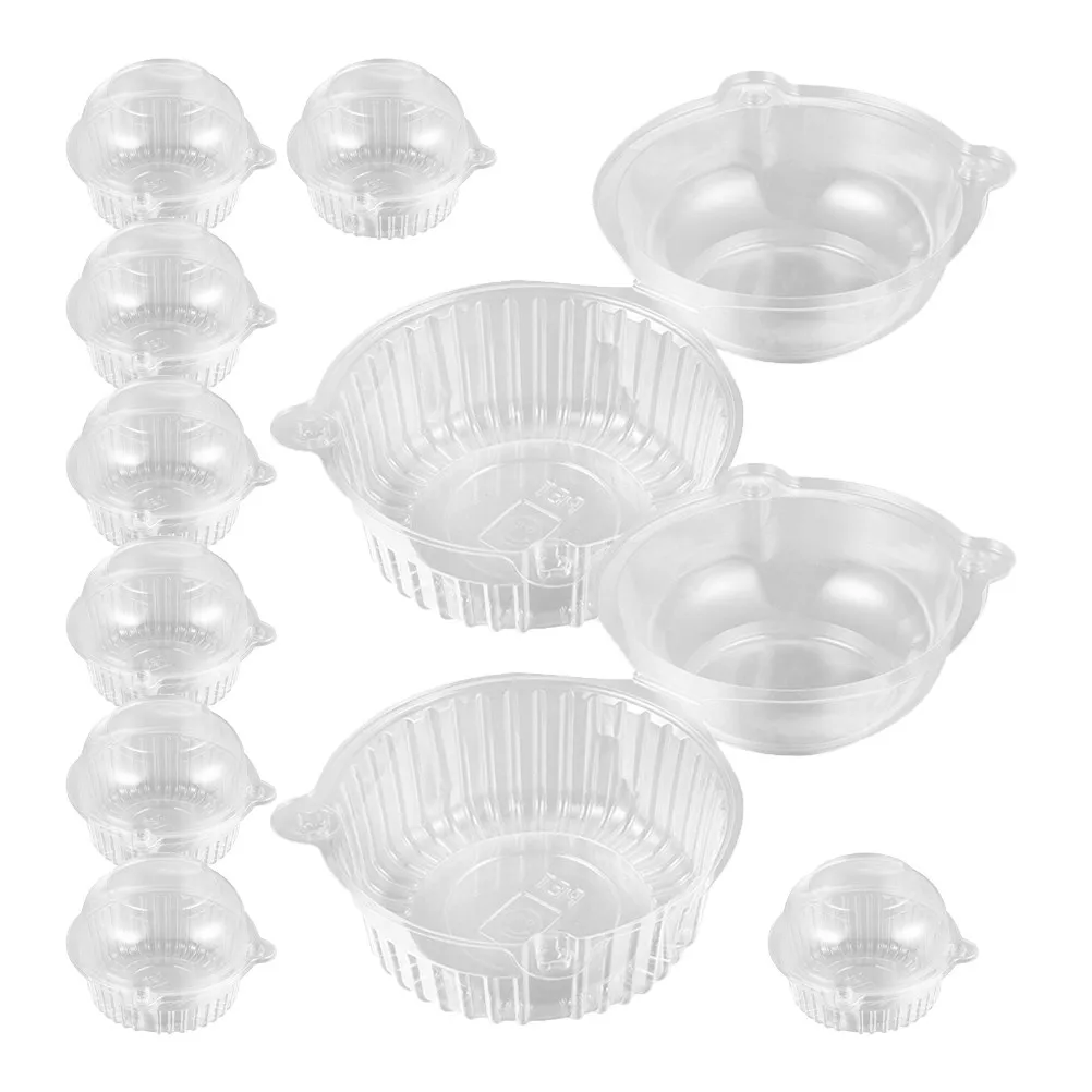 

100 шт. прозрачных коробок для кексов в форме кошачьей головы, прочные коробки для десертов с квадратным дном для выпечки, кофеен, кондитерских, для маффинов