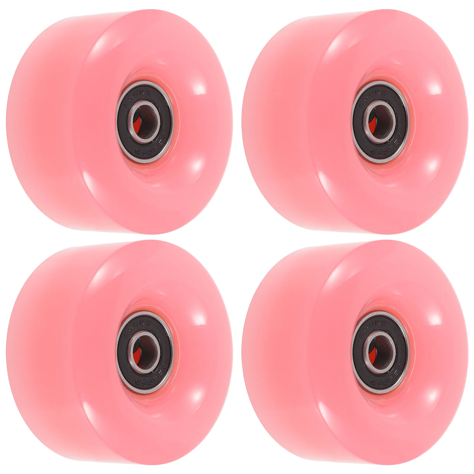 

4 Pcs PU Metal Roller Skate Wheels for Double Row Skates Abrasion Resistant Suitable Casual Competitive Skating