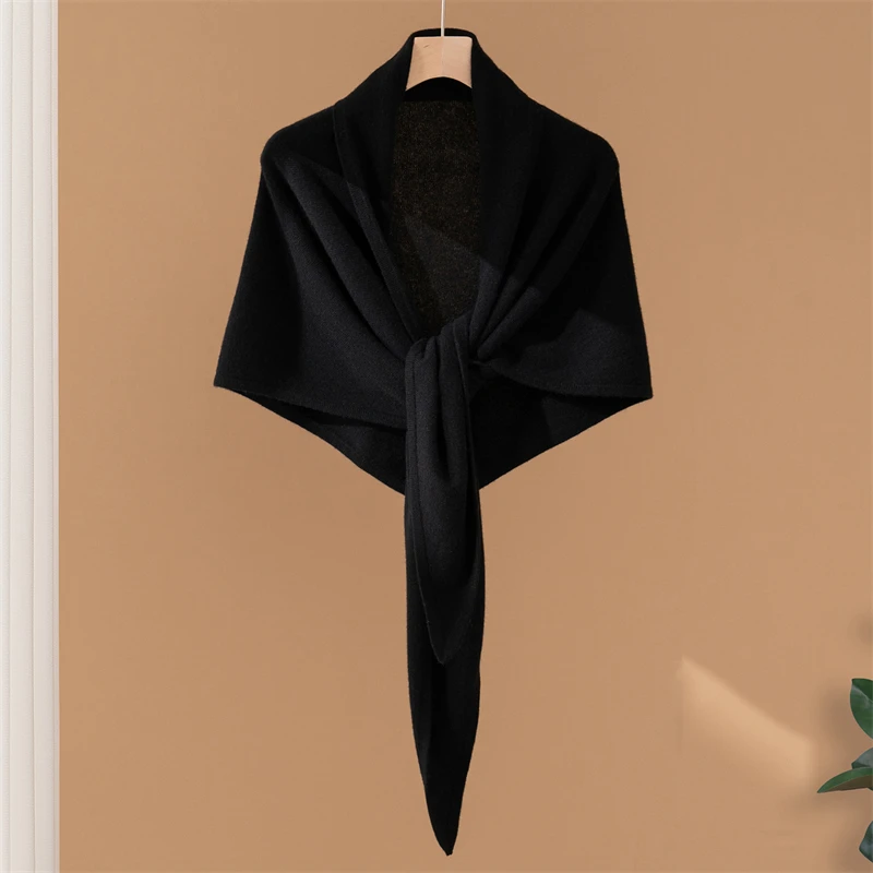 خريف شتاء دافئ شال أنيق للنساء 100% الكشمير الخالص وشاح محبوك تنوعا كبير مثلث وشاح لينة الرقبة أدفأ #3